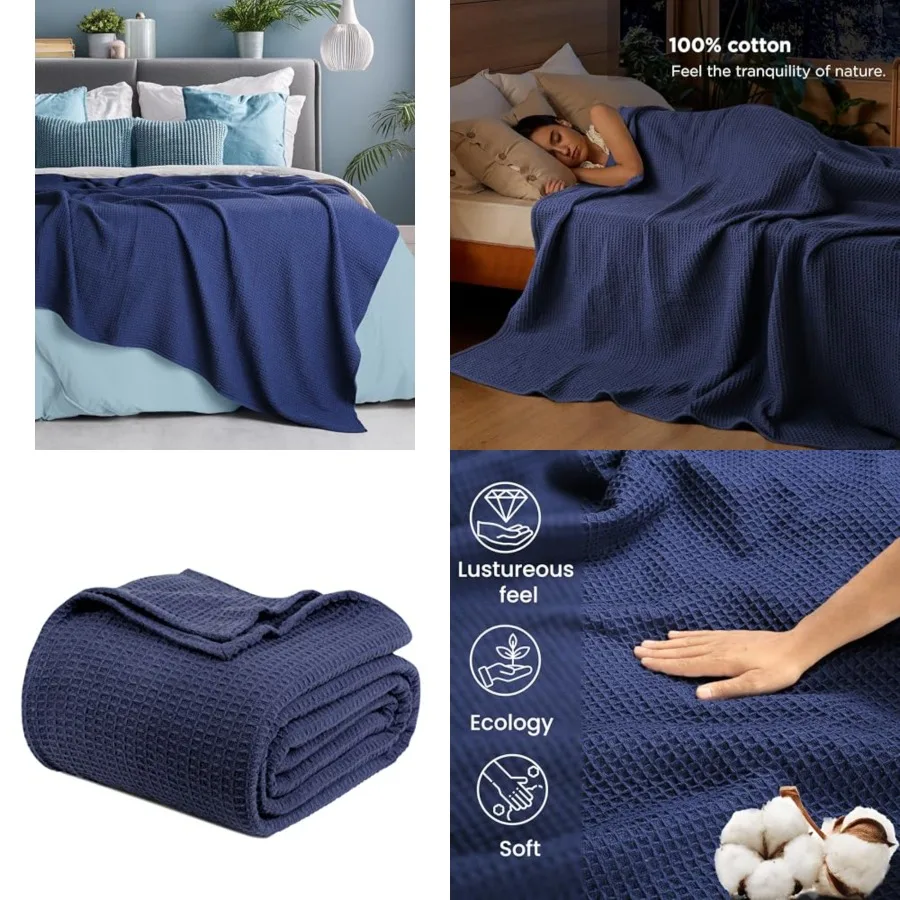100 Cotton Blanket Queen Size - Soft Waffle Weave Bed Blanket for Summer Cooling Winter Warmth, Breathable Lightweight Cotton T
100 Cotton Blanket Queen Size - Soft Waffle Weave Bed Blanket for Summer Cooling Winter Warmth, Breathable Lightweight Cotton T