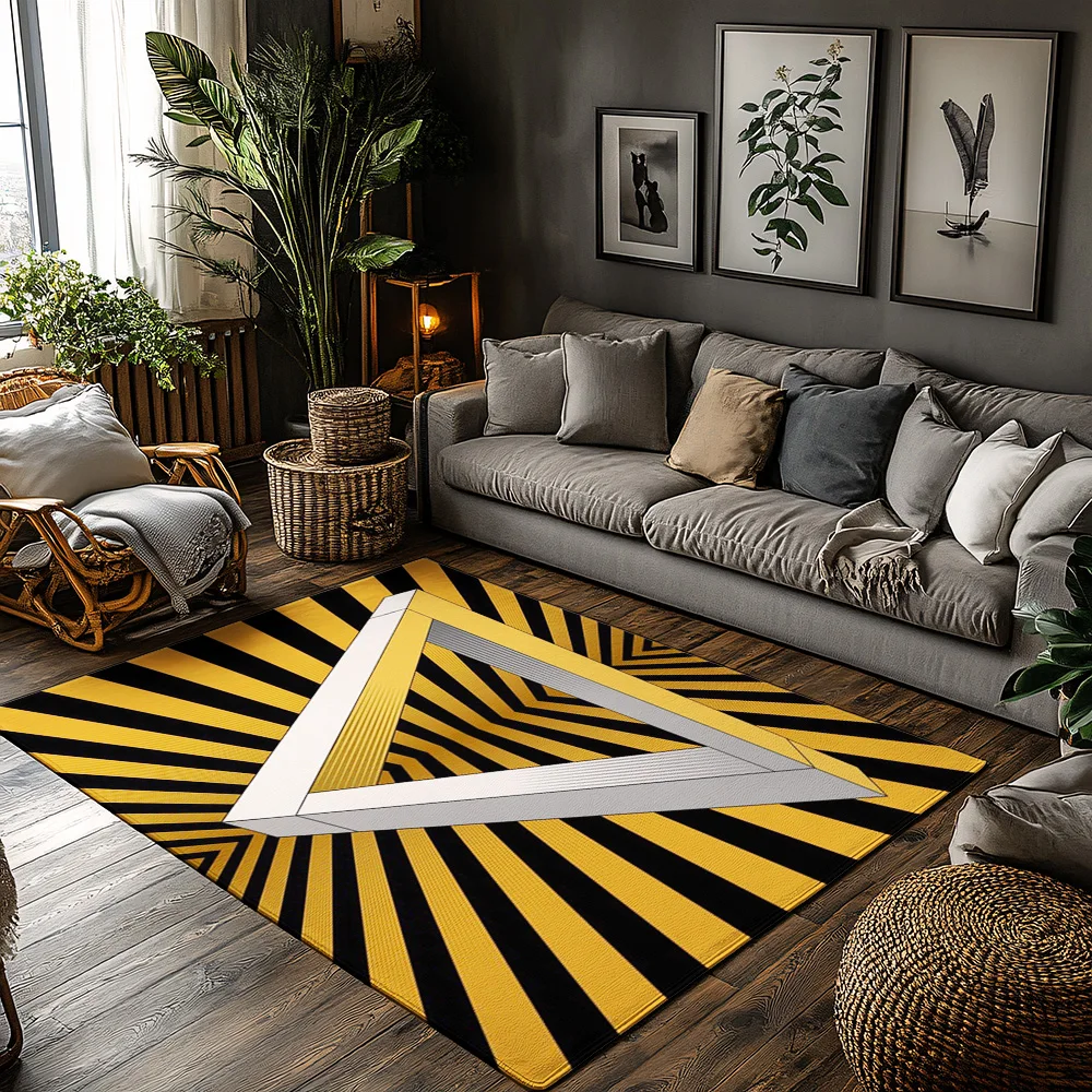 Tuniu Black and Yellow Geometric Striped Rug Non-Slip Floor Mat for Living Room Bedroom Kitchen Home Decor
Tuniu Black and Yellow Geometric Striped Rug Non-Slip Floor Mat for Living Room Bedroom Kitchen Home Decor