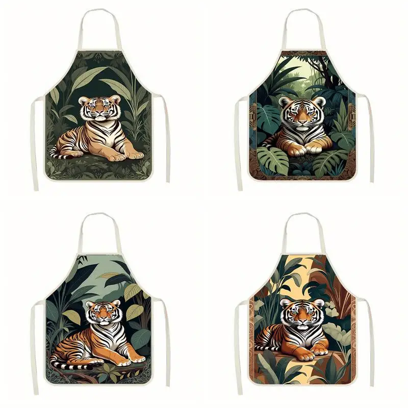 Фартук с рисунком тигра из льняной ткани, подходит для приготовления пищи на кухне, общения родителей и детей, рисования и других мероприятий.
Фартук с рисунком тигра из льняной ткани, подходит для приготовления пищи на кухне, общения родителей и детей, рисования и других мероприятий.