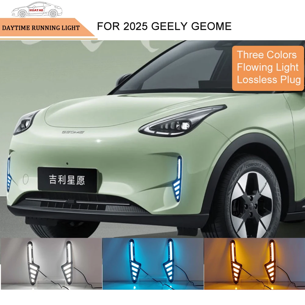 For Geely 2025 GEOME Automobile Front Bumper Lamp LED Daytime Running Lights Car Fog Lamps Tricolor Streamer
For Geely 2025 GEOME Automobile Front Bumper Lamp LED Daytime Running Lights Car Fog Lamps Tricolor Streamer