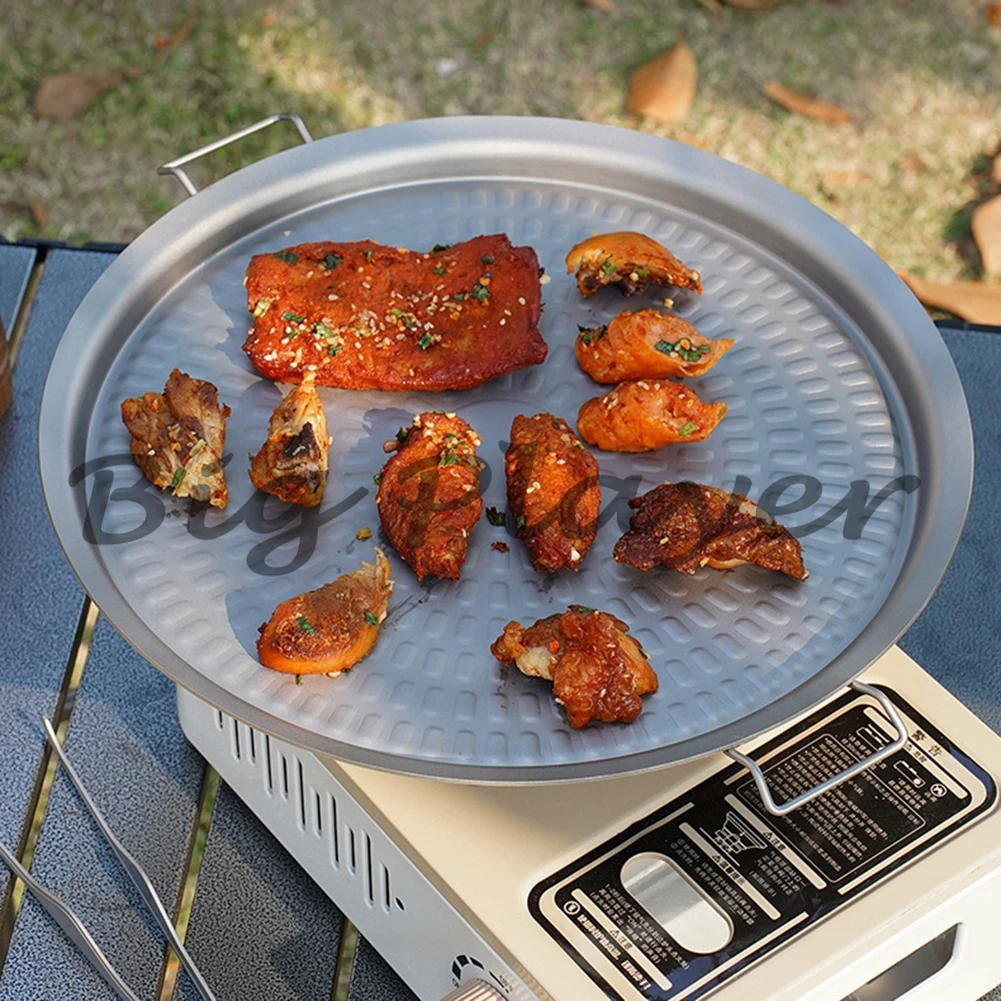 Titanium Non Stick Grill Pan - Folding Handle Quick Heating Frying Plate for Outdoor Camping BBQ Picnic Hiking
Titanium Non Stick Grill Pan - Folding Handle Quick Heating Frying Plate for Outdoor Camping BBQ Picnic Hiking