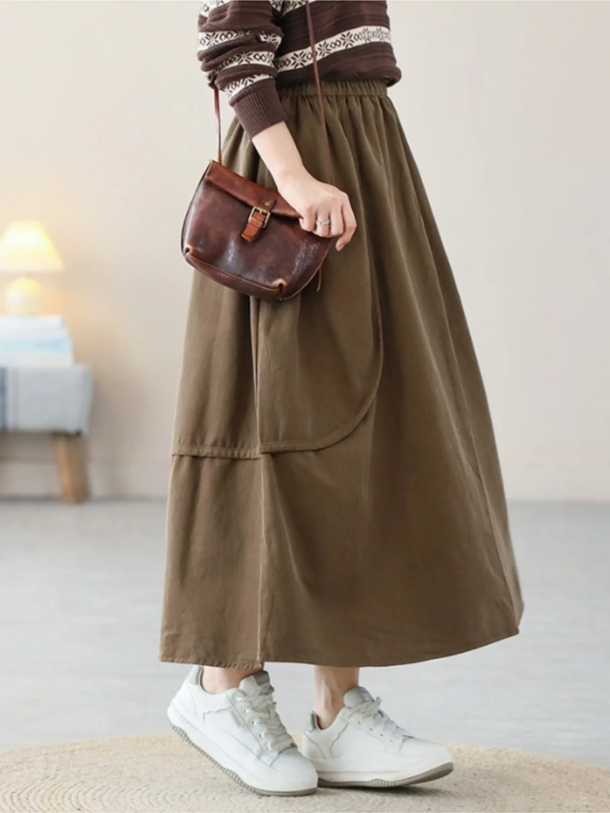 Retro Japanese Brand Artistic A-Line Midi Skirt Women Loose Slim Elastic High Waist Full Body A-Word Umbrella Skirt
Retro Japanese Brand Artistic A-Line Midi Skirt Women Loose Slim Elastic High Waist Full Body A-Word Umbrella Skirt