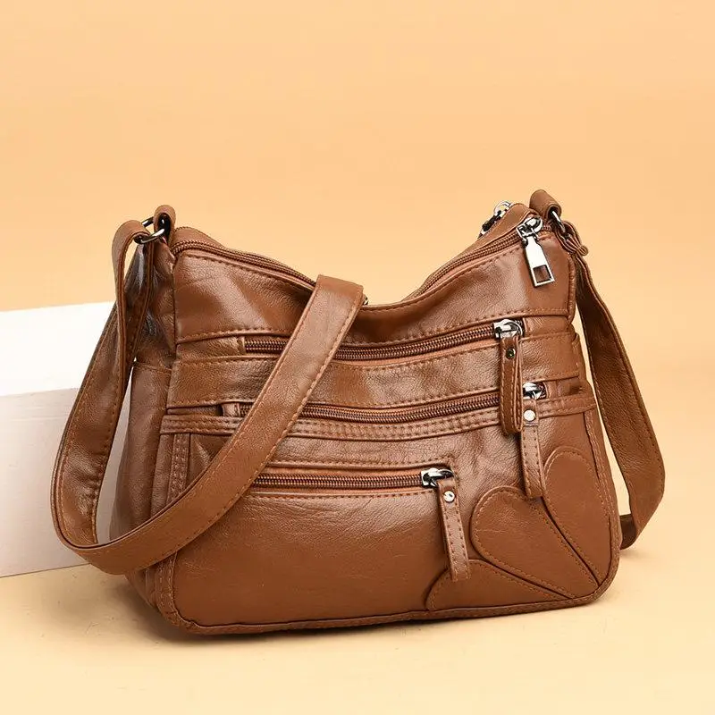 Ladies Crossbody Bag Large Capacity Lightweight Portable Single Shoulder Bag Casual Style Soft Leather Zipper Closure Hobo Bag
Ladies Crossbody Bag Large Capacity Lightweight Portable Single Shoulder Bag Casual Style Soft Leather Zipper Closure Hobo Bag