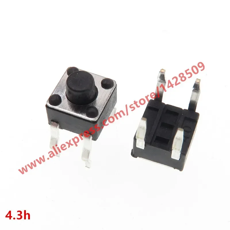 800pcs 4.5*4.5*4.3mm 4pin DIP Black Micro Push Button Tactile Tact Momentary Electronic Switch
800pcs 4.5*4.5*4.3mm 4pin DIP Black Micro Push Button Tactile Tact Momentary Electronic Switch