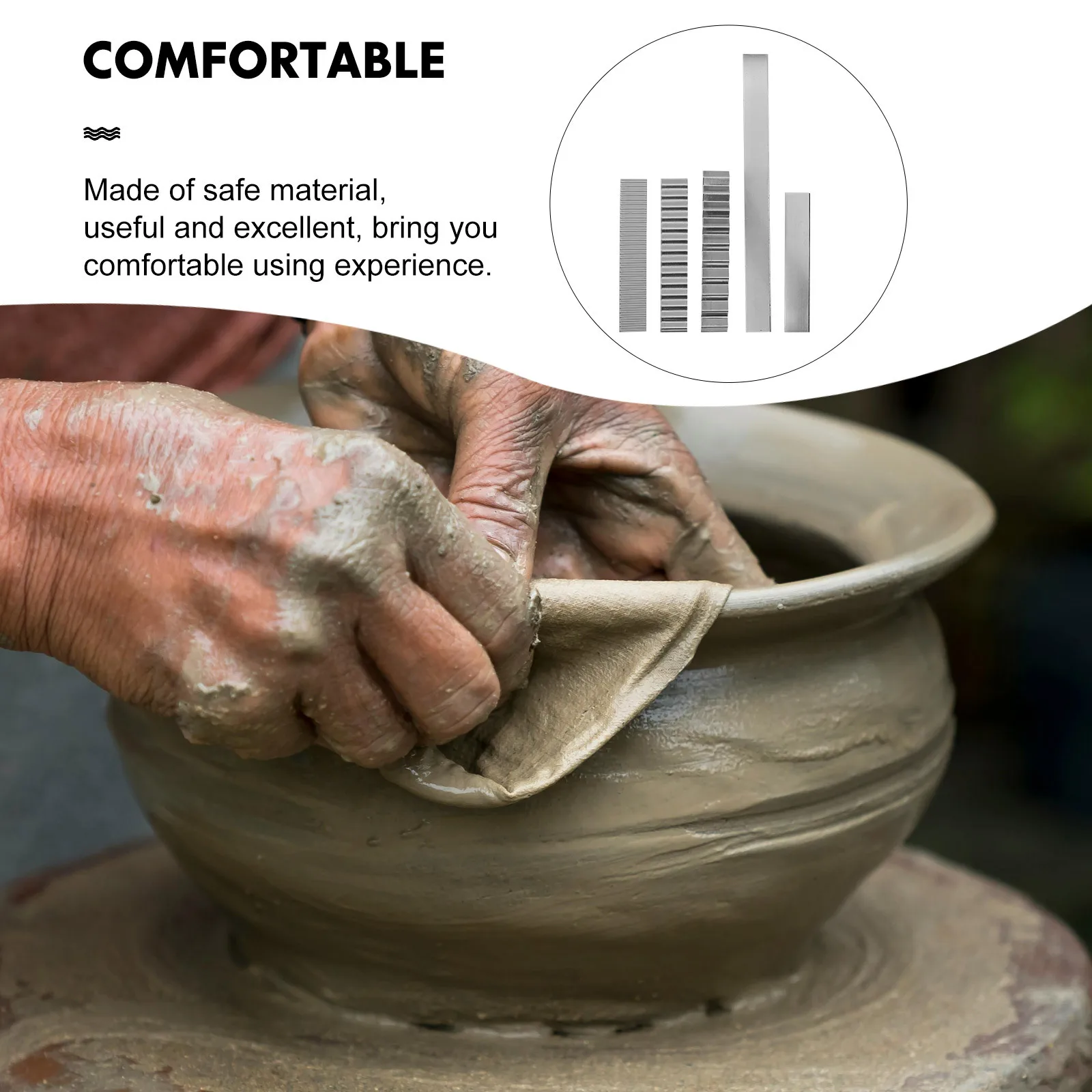 5Pcs Clay Cutter Stainless Carbon Steel Multi Function Sculpting Tools Kit for Polymer Clay Pottery Craft Pottery Cutting Tool
5Pcs Clay Cutter Stainless Carbon Steel Multi Function Sculpting Tools Kit for Polymer Clay Pottery Craft Pottery Cutting Tool