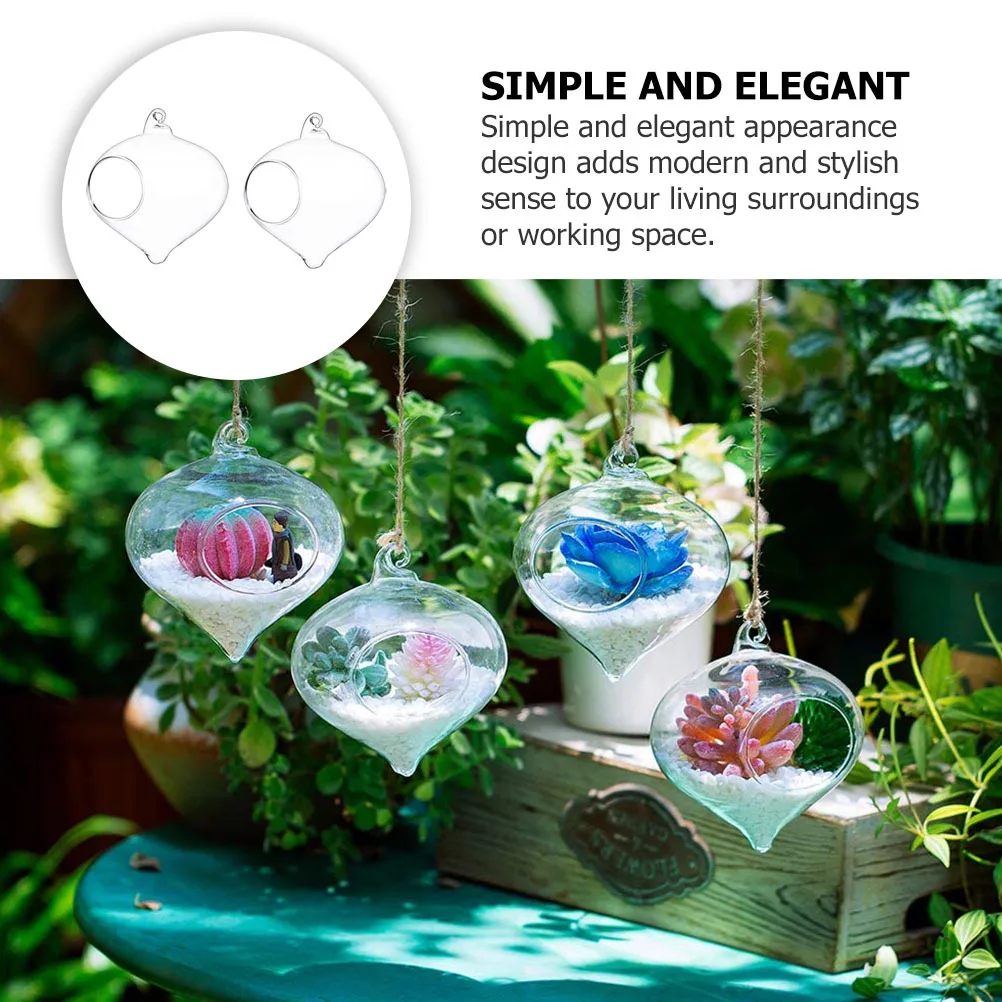 4Pcs Hanging Glass Terrariums Premium Borosilicate Clear Plant Vases for Succulents Air Plants Home Office Decor Indoor Garden
4Pcs Hanging Glass Terrariums Premium Borosilicate Clear Plant Vases for Succulents Air Plants Home Office Decor Indoor Garden