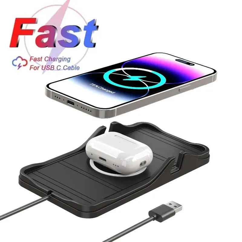 Автомобильная подставка для быстрой беспроводной зарядки 15 Вт, автомобильный держатель для телефона, силиконовая нескользящая подставка для мобильного телефона iPhone 17, 16, 15, 14 13, Samsung S10
Автомобильная подставка для быстрой беспроводной зарядки 15 Вт, автомобильный держатель для телефона, силиконовая нескользящая подставка для мобильного телефона iPhone 17, 16, 15, 14 13, Samsung S10