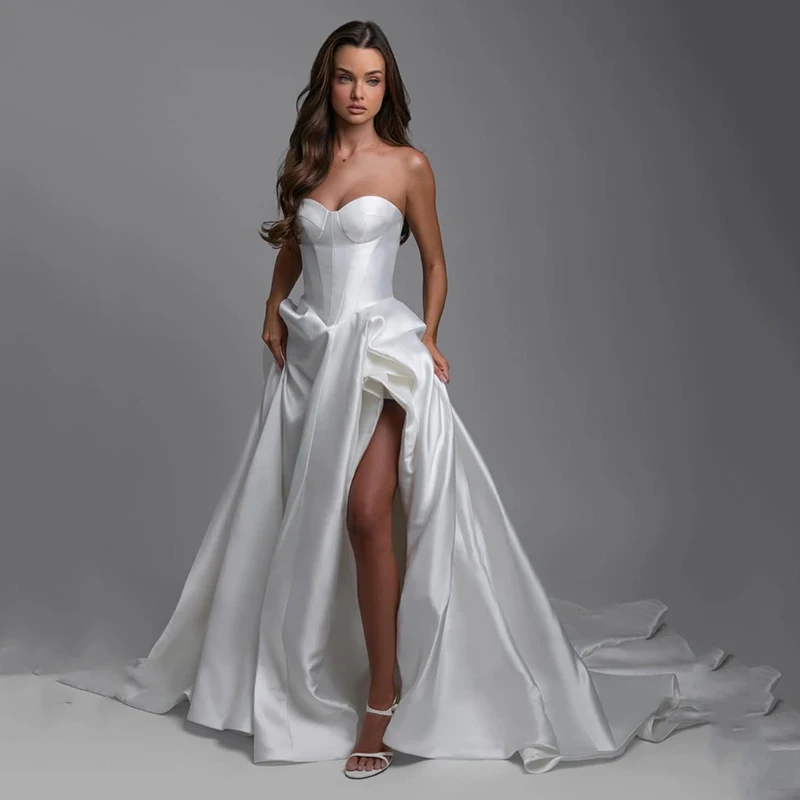 Eightree Women A-Line Wedding Dresses Princess Sweetheart Side Slit Evening Wedding Ball Gown 2026 Bridal Prom Dress Customized
Eightree Women A-Line Wedding Dresses Princess Sweetheart Side Slit Evening Wedding Ball Gown 2026 Bridal Prom Dress Customized