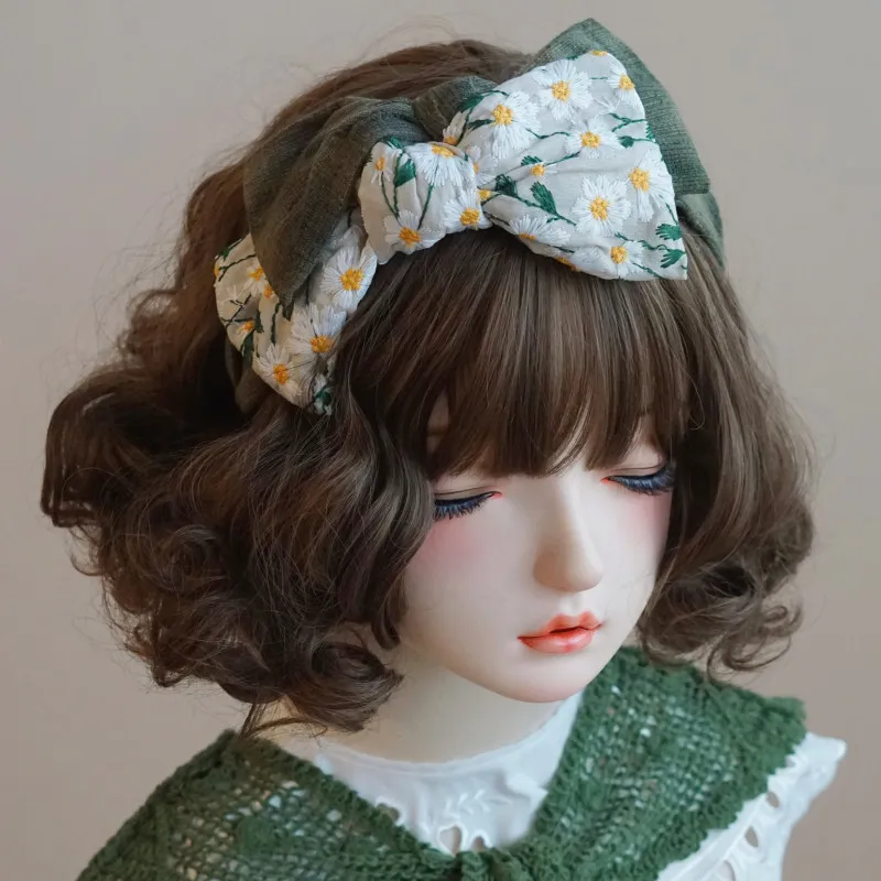 Original Handmade Double-layer Big Bow Headband Headband Mori Female Japanese Mori Daisy Jacquard Hair Accessories
Original Handmade Double-layer Big Bow Headband Headband Mori Female Japanese Mori Daisy Jacquard Hair Accessories