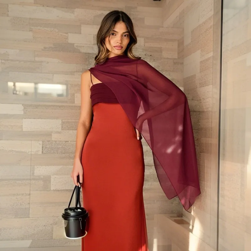 2025 Summer Women Fashion Two Tone Pleated Long Slit Dress Sleeveless Custom Suit
2025 Summer Women Fashion Two Tone Pleated Long Slit Dress Sleeveless Custom Suit