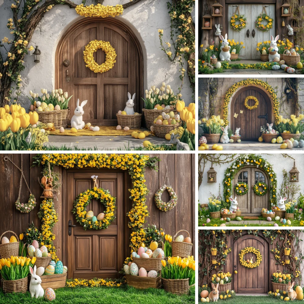 Easter Photography Backdrop Easter Egg Rabbit Wooden Door Blooming Flowers And Plants Kids Party Decor Photography Studio
Easter Photography Backdrop Easter Egg Rabbit Wooden Door Blooming Flowers And Plants Kids Party Decor Photography Studio