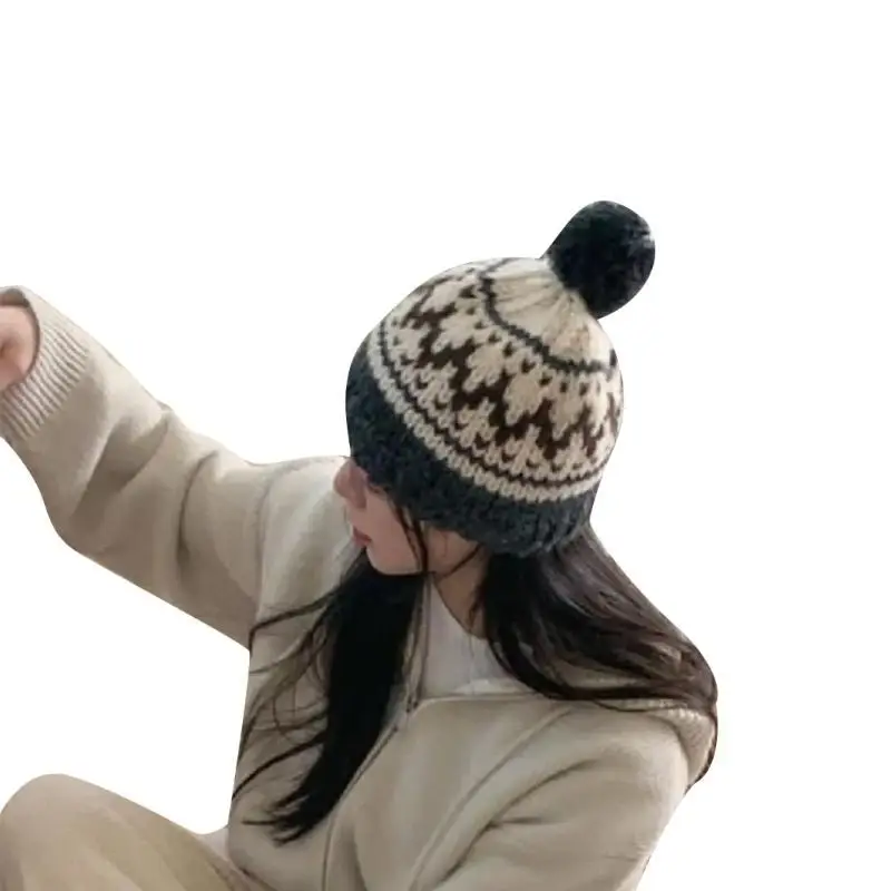 652F Warm Beanie Hat Knitted Skull Hat Windproof Pullover Hat Girl Winter Head Warmer
652F Warm Beanie Hat Knitted Skull Hat Windproof Pullover Hat Girl Winter Head Warmer