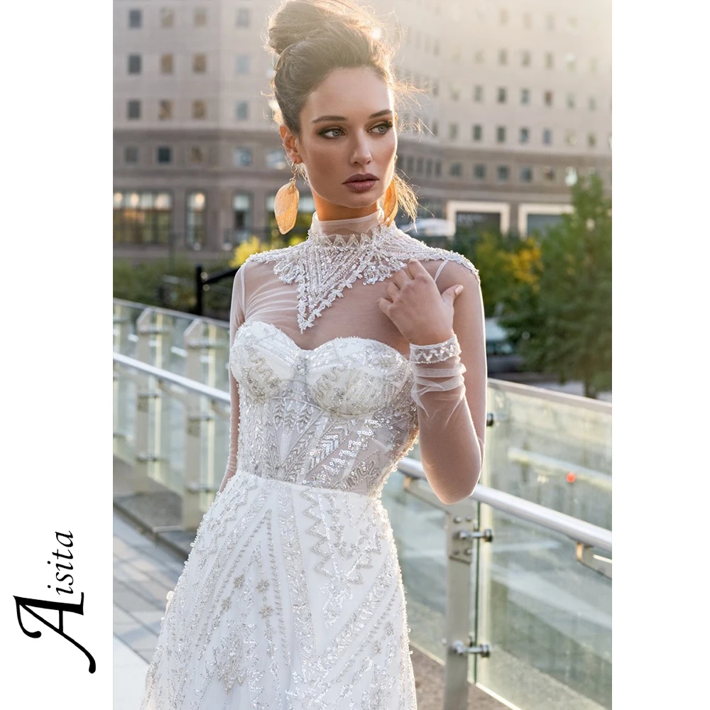customized A-line Wedding Dresses Beaded Bride Dresses Detachable Beaded High Neck Wedding Dresses For Woman Dresses Vestidos
customized A-line Wedding Dresses Beaded Bride Dresses Detachable Beaded High Neck Wedding Dresses For Woman Dresses Vestidos