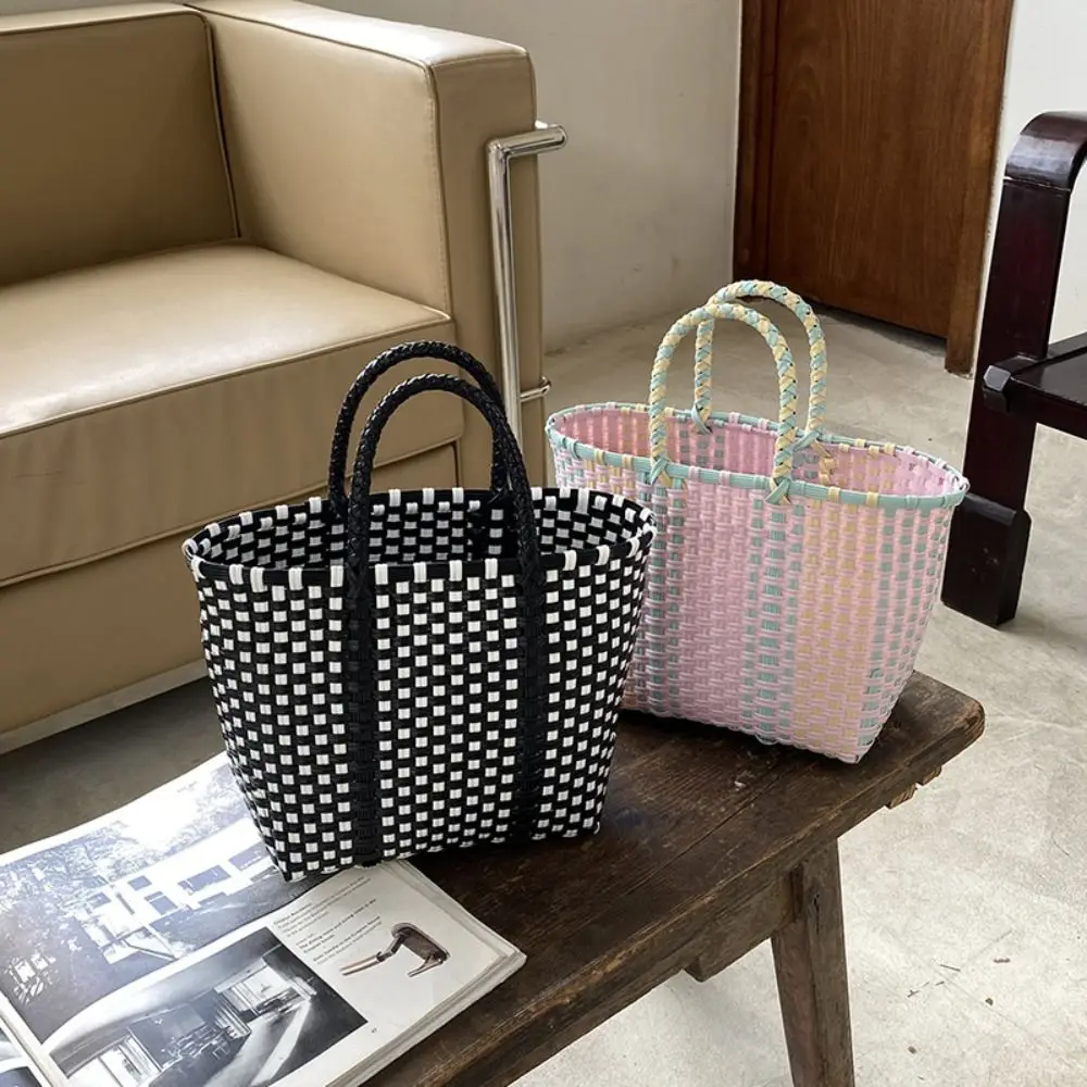Hollow Out PVC Vegetable Basket Bag Bohemian Style Vacation Style Beach Tote Bag Waterproof Large Capacity Plastic Handbag
Hollow Out PVC Vegetable Basket Bag Bohemian Style Vacation Style Beach Tote Bag Waterproof Large Capacity Plastic Handbag