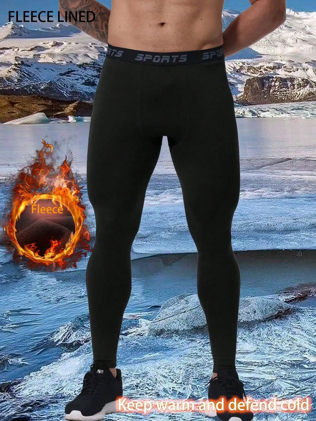 Fleece-Lined Thermal Base Layer Leggings for Men - Warm Winter Underwear
Fleece-Lined Thermal Base Layer Leggings for Men - Warm Winter Underwear