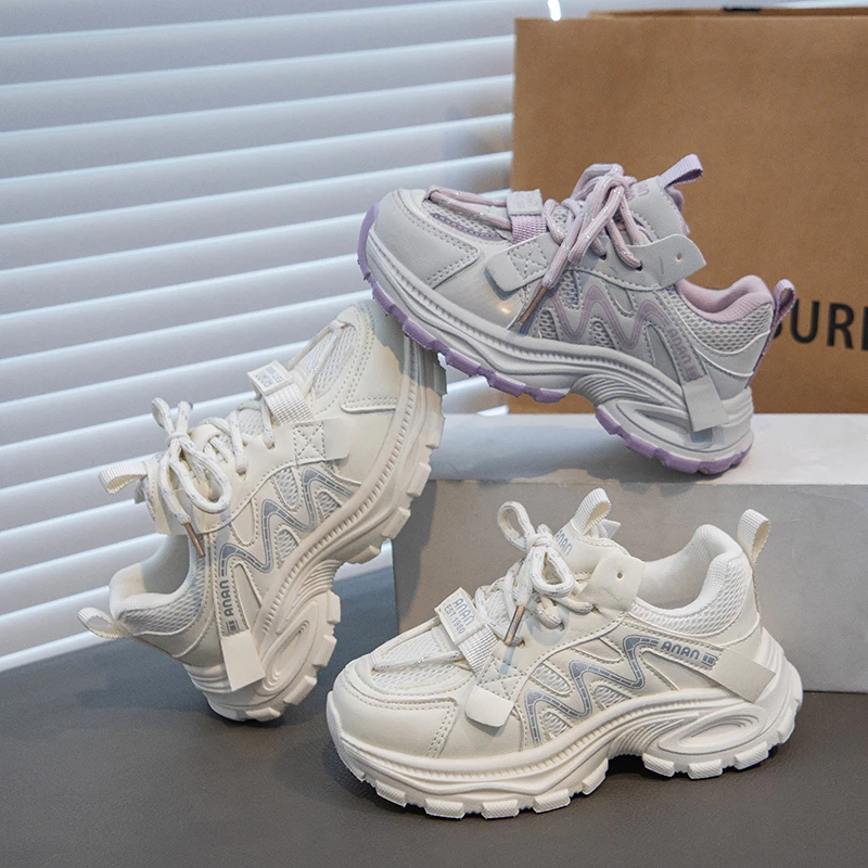Girls' Children's Casual Sports Shoes Breathable Mesh Children's Sports Shoes Fashionable Lace-up Comfortable Soft Casual Shoes
Girls' Children's Casual Sports Shoes Breathable Mesh Children's Sports Shoes Fashionable Lace-up Comfortable Soft Casual Shoes