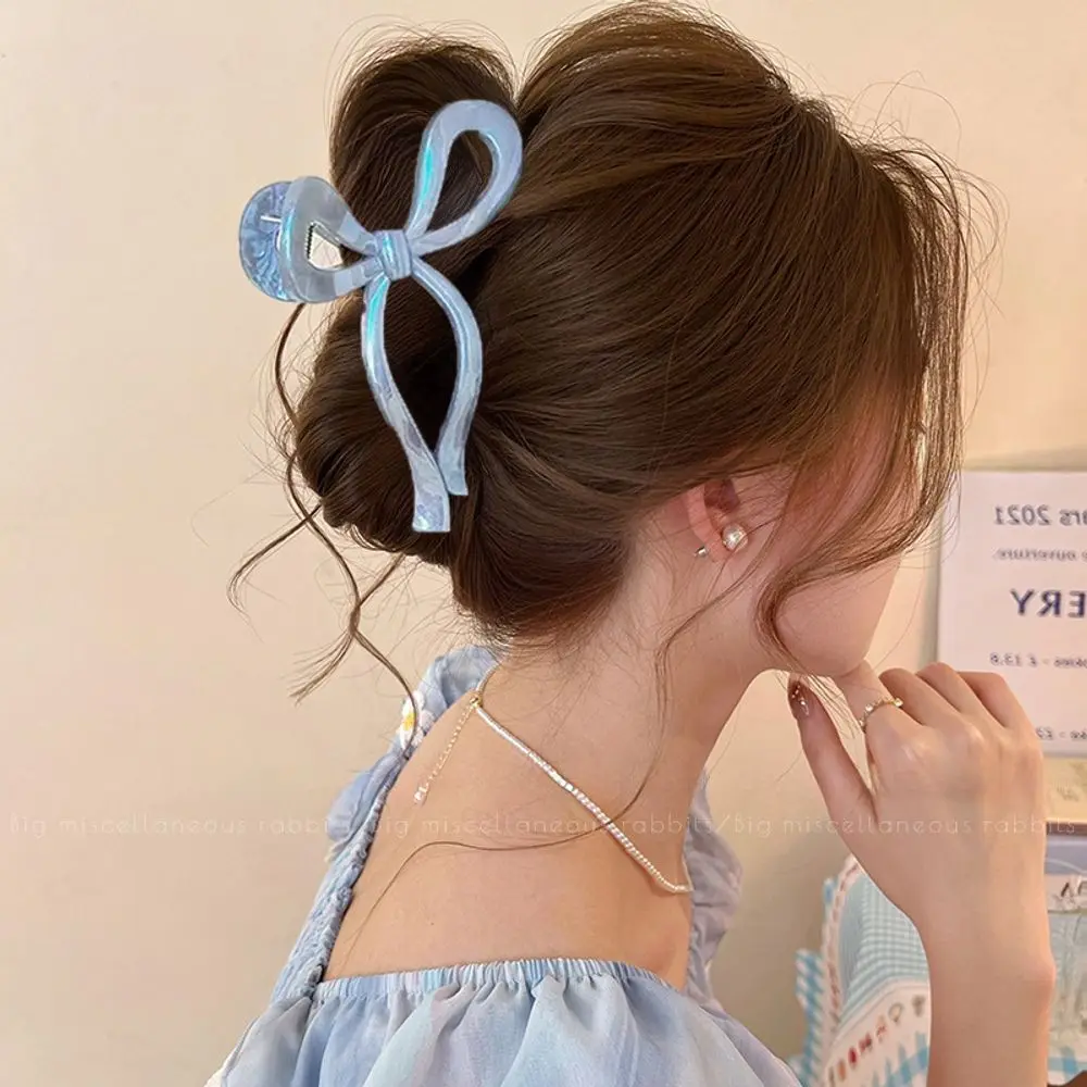 Pearlescent Ribbon Bow Clip Women's High-end Large Shark Clip Hair Clip for the Back of the Head
Pearlescent Ribbon Bow Clip Women's High-end Large Shark Clip Hair Clip for the Back of the Head