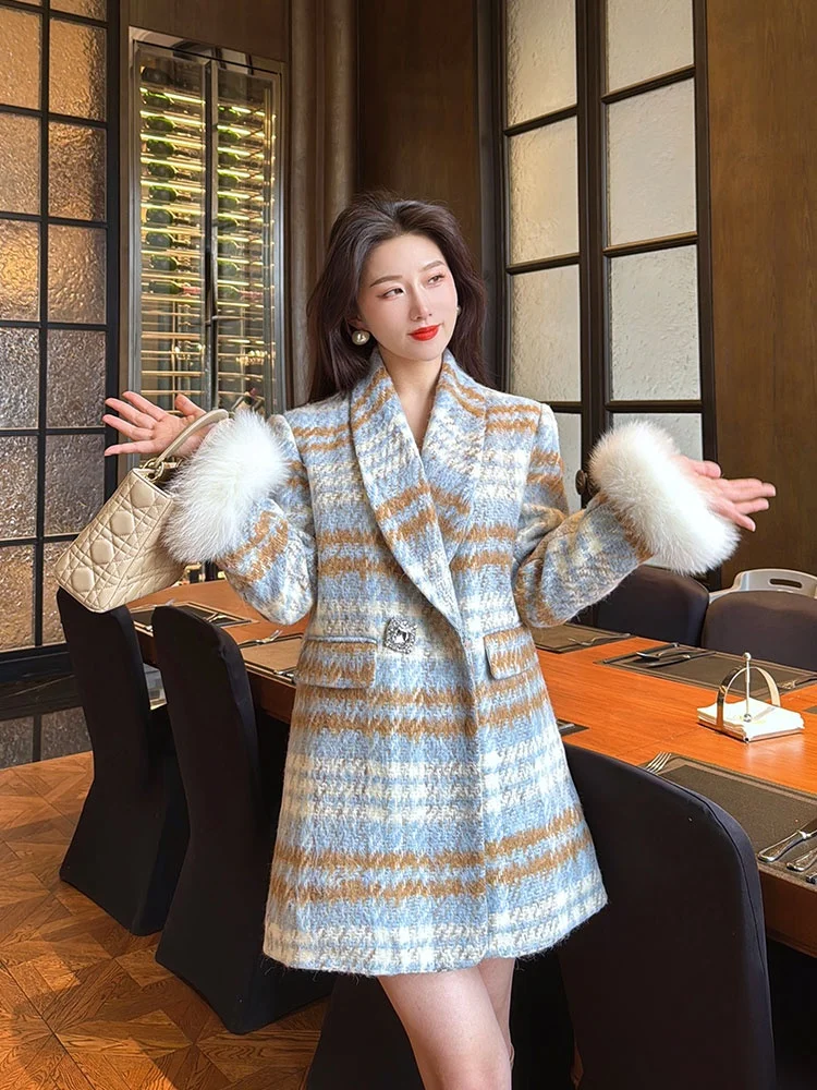 YANGXIAOJING Women's Double-Faced Woolen Coat down Jaet Thiened Winter Outerwear Geometric Pattern Regular Sve Long
YANGXIAOJING Women's Double-Faced Woolen Coat down Jaet Thiened Winter Outerwear Geometric Pattern Regular Sve Long