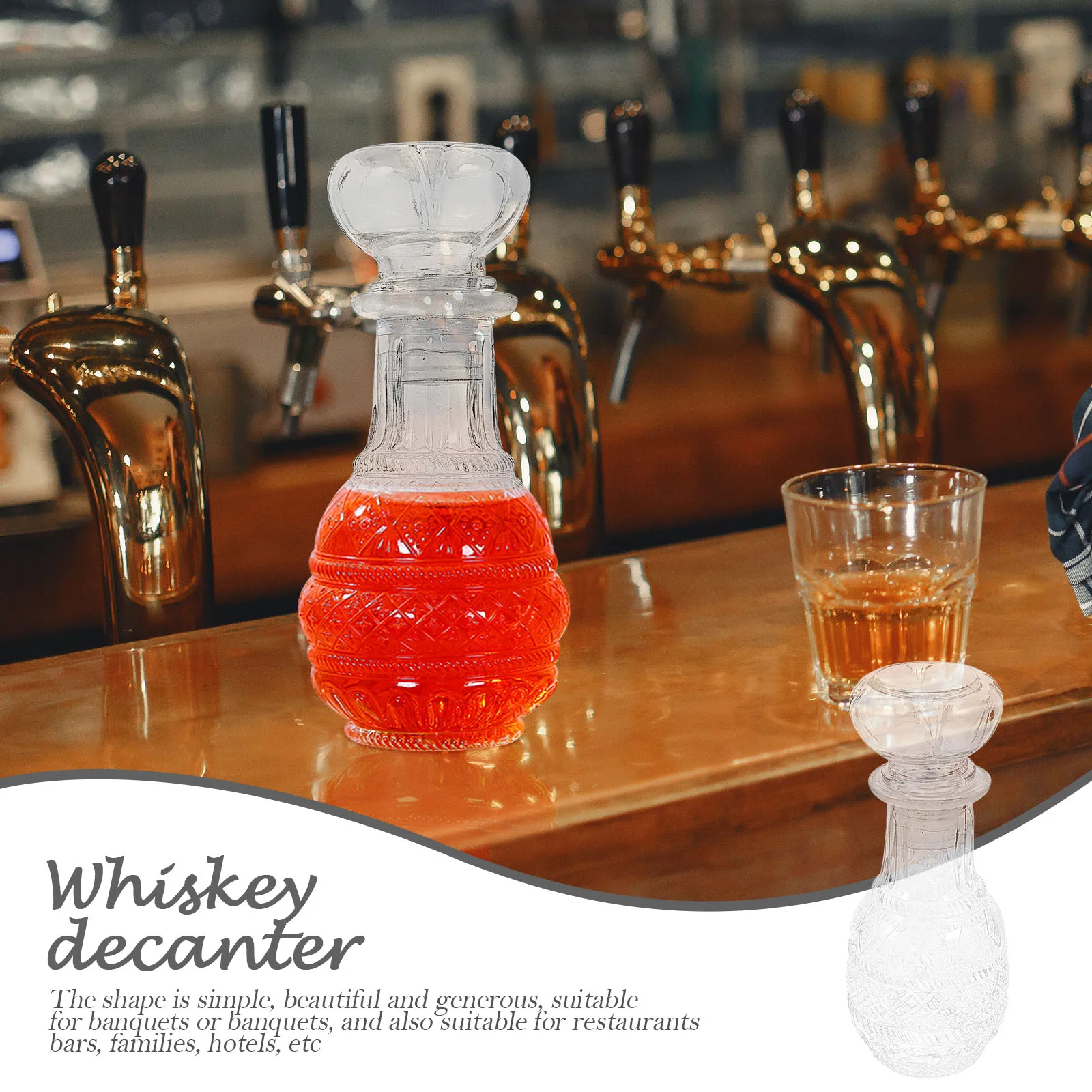 Glass Wine Decanter Transparent Liquor Dispenser for Whiskey Rum Cocktail Aerator Bar Bottle Decorative Serving Jar Home Party
Glass Wine Decanter Transparent Liquor Dispenser for Whiskey Rum Cocktail Aerator Bar Bottle Decorative Serving Jar Home Party