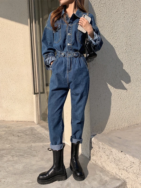 High Waist Casual Jeans Women's Loose Slimming Wide Leg Pants Overall Workwear Suit Set Spring Autumn New 2026
High Waist Casual Jeans Women's Loose Slimming Wide Leg Pants Overall Workwear Suit Set Spring Autumn New 2026