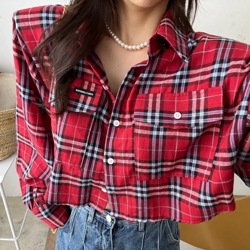 Chic ort Sve Long irt Vintage Plaid Women's Faionable Top Small Size Cotton Polyester Blend Easy Care oulder irt
Chic ort Sve Long irt Vintage Plaid Women's Faionable Top Small Size Cotton Polyester Blend Easy Care oulder irt