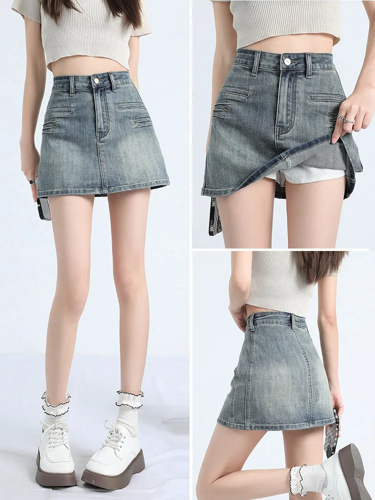High Waist A-Line Denim Skirt Women's Summer 2026 Elastic Anti-Light Short Skirt Elastic Slimming Half Body Skirt
High Waist A-Line Denim Skirt Women's Summer 2026 Elastic Anti-Light Short Skirt Elastic Slimming Half Body Skirt