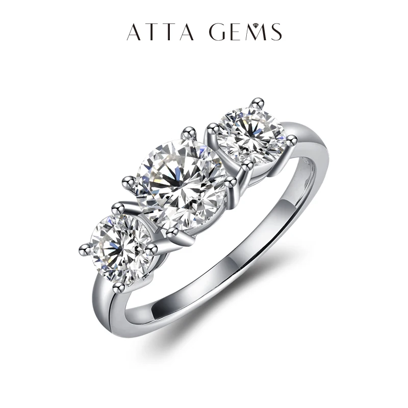 ATTAGEMS 2.0ct D Color Round 18K White Gold Plated 925 Silver Moissanite Ring For Women Diamond Test Passed Woman Girl Gift
ATTAGEMS 2.0ct D Color Round 18K White Gold Plated 925 Silver Moissanite Ring For Women Diamond Test Passed Woman Girl Gift