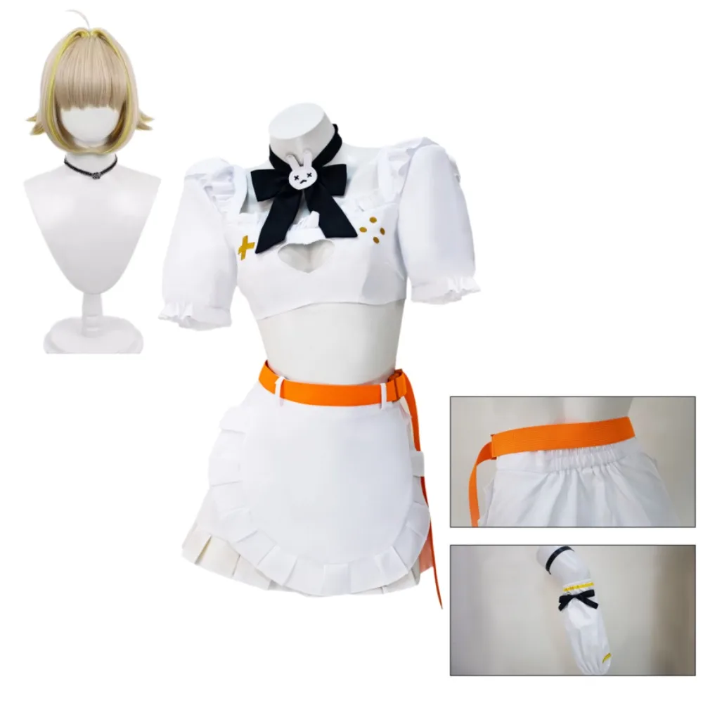 NIKKE Elegg Maid Cosplay Costume White Outfit with Accessories Wig Set Adult Women Halloween Comic Con Carnival Outfit
NIKKE Elegg Maid Cosplay Costume White Outfit with Accessories Wig Set Adult Women Halloween Comic Con Carnival Outfit
