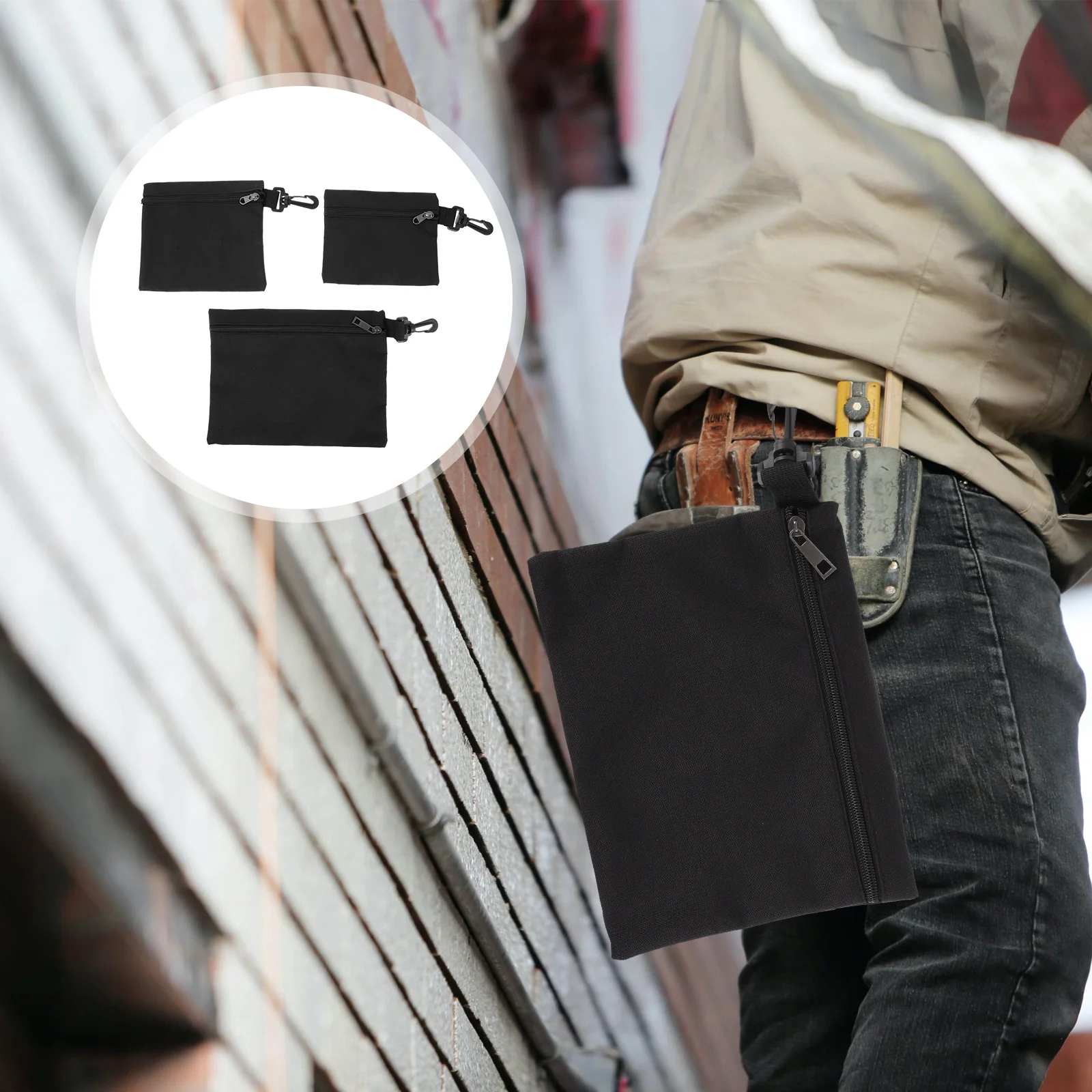 3Pcs Portable Tool Bag Waterproof Oxford Cloth Construction Strong Zipper Closure Utility Pouch for Hardware Metals Ironware
3Pcs Portable Tool Bag Waterproof Oxford Cloth Construction Strong Zipper Closure Utility Pouch for Hardware Metals Ironware