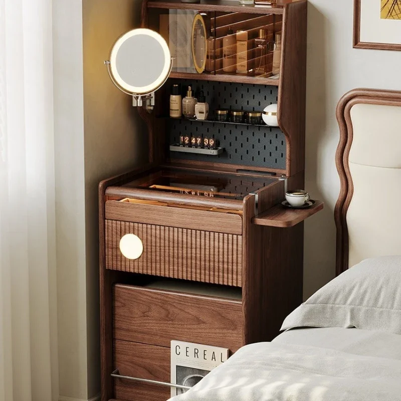 Solid wood dresser small black walnut small apartment bedroom bedside table master bedroom mini makeup table
Solid wood dresser small black walnut small apartment bedroom bedside table master bedroom mini makeup table