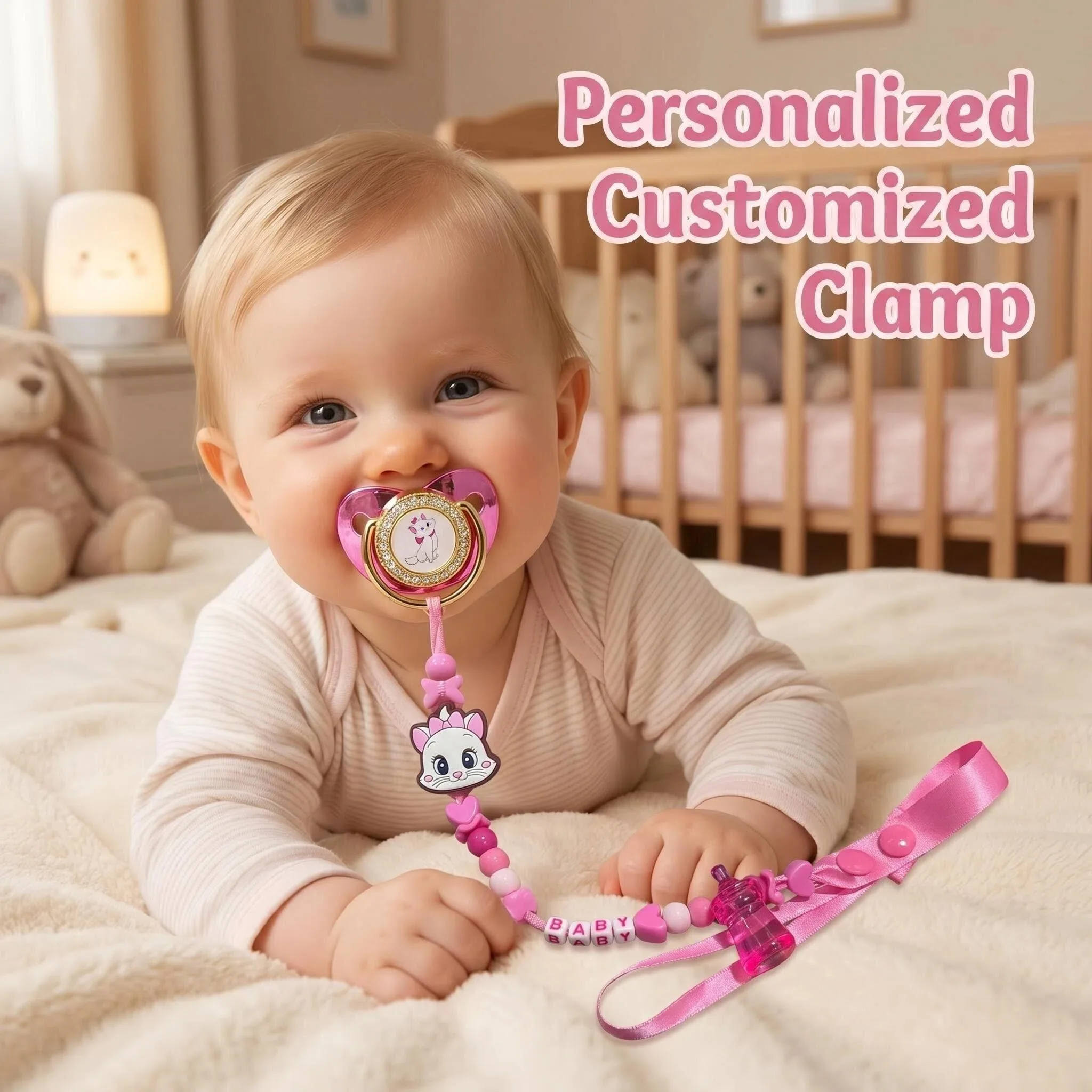 Stylish Custom Pacifier Clip Personalized Anti Lost Soother Holder Durable Adjustable Dummy Lanyard Perfect Accessory Newborn
Stylish Custom Pacifier Clip Personalized Anti Lost Soother Holder Durable Adjustable Dummy Lanyard Perfect Accessory Newborn