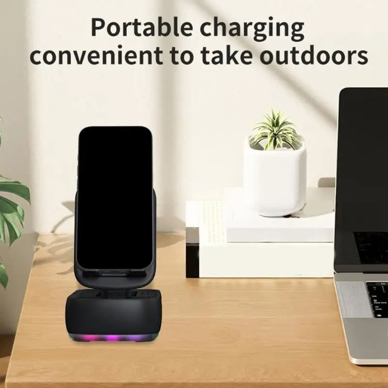 Foldable Stand Wireless Bluetooth-compatible Speakers with Charging Function R2LB 
Foldable Stand Wireless Bluetooth-compatible Speakers with Charging Function R2LB