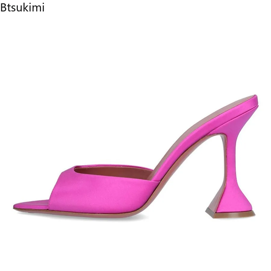 New 2025 Women's Fish Mouth Shallow Mouth Half Slippers High Heels Pink Wine Glass Heel Slippers for Women Summer Sandals Female
New 2025 Women's Fish Mouth Shallow Mouth Half Slippers High Heels Pink Wine Glass Heel Slippers for Women Summer Sandals Female