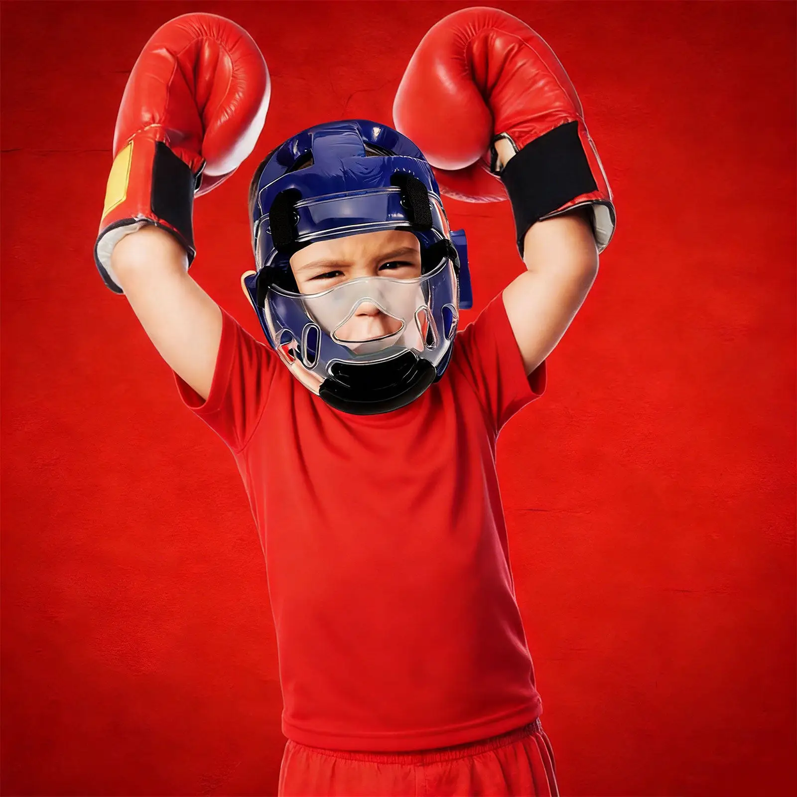 Children Taekwondo Sparring Headgear Full Face Protective Mask Adjustable Strap System High Density Foam Padding Cool Quick
Children Taekwondo Sparring Headgear Full Face Protective Mask Adjustable Strap System High Density Foam Padding Cool Quick