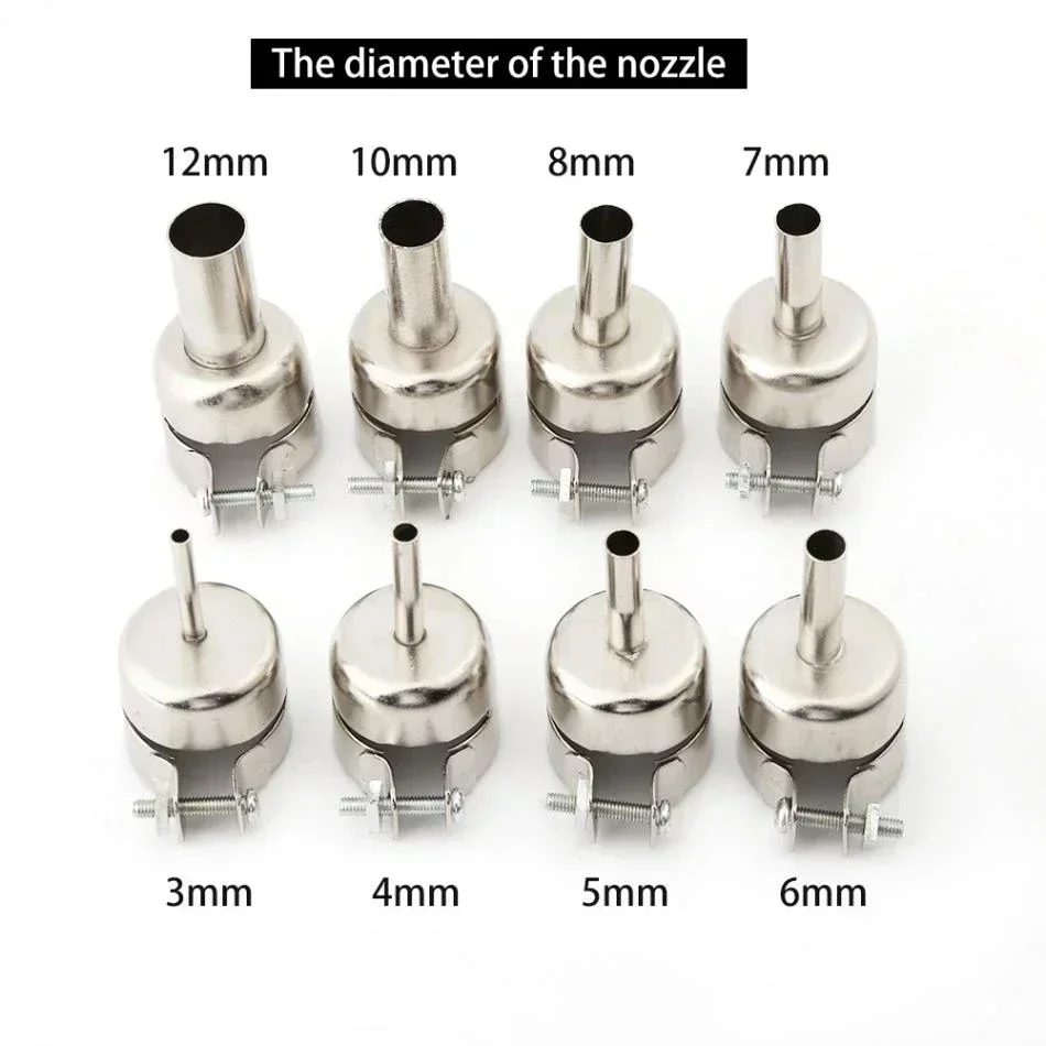 Hot Air Nozzle Desoldering Station Soldering Heat Gun Nozzle For 850 852D 898 Hot Air Welding Nozzle 3-12mm Inner Diameter
Hot Air Nozzle Desoldering Station Soldering Heat Gun Nozzle For 850 852D 898 Hot Air Welding Nozzle 3-12mm Inner Diameter