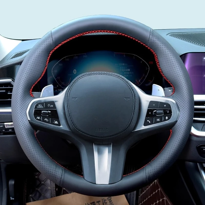 Сшитый вручную противоскользящий дышащий кожаный чехол на руль для BMW 3, 5, 4, 7 серии X3 X4 X5 IX3, аксессуары для салона автомобиля
Сшитый вручную противоскользящий дышащий кожаный чехол на руль для BMW 3, 5, 4, 7 серии X3 X4 X5 IX3, аксессуары для салона автомобиля