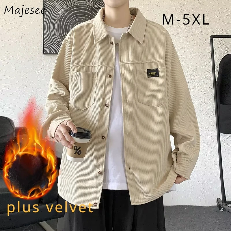 Men Cargo Jackets New Plus Velvet 5XL Fashion Turn-down Collar All-match Teen Handsome Long Sleeve Coats Korean Style Vitality
Men Cargo Jackets New Plus Velvet 5XL Fashion Turn-down Collar All-match Teen Handsome Long Sleeve Coats Korean Style Vitality