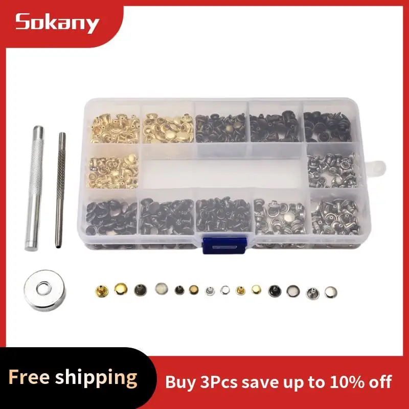 A59E-Leather Rivets Kit, 4 Colors,2 Sizes, 240 Pcs,Tubular Metal Studs With Fixing Tools,Double Cap Rivets,Rivets For Leather
A59E-Leather Rivets Kit, 4 Colors,2 Sizes, 240 Pcs,Tubular Metal Studs With Fixing Tools,Double Cap Rivets,Rivets For Leather