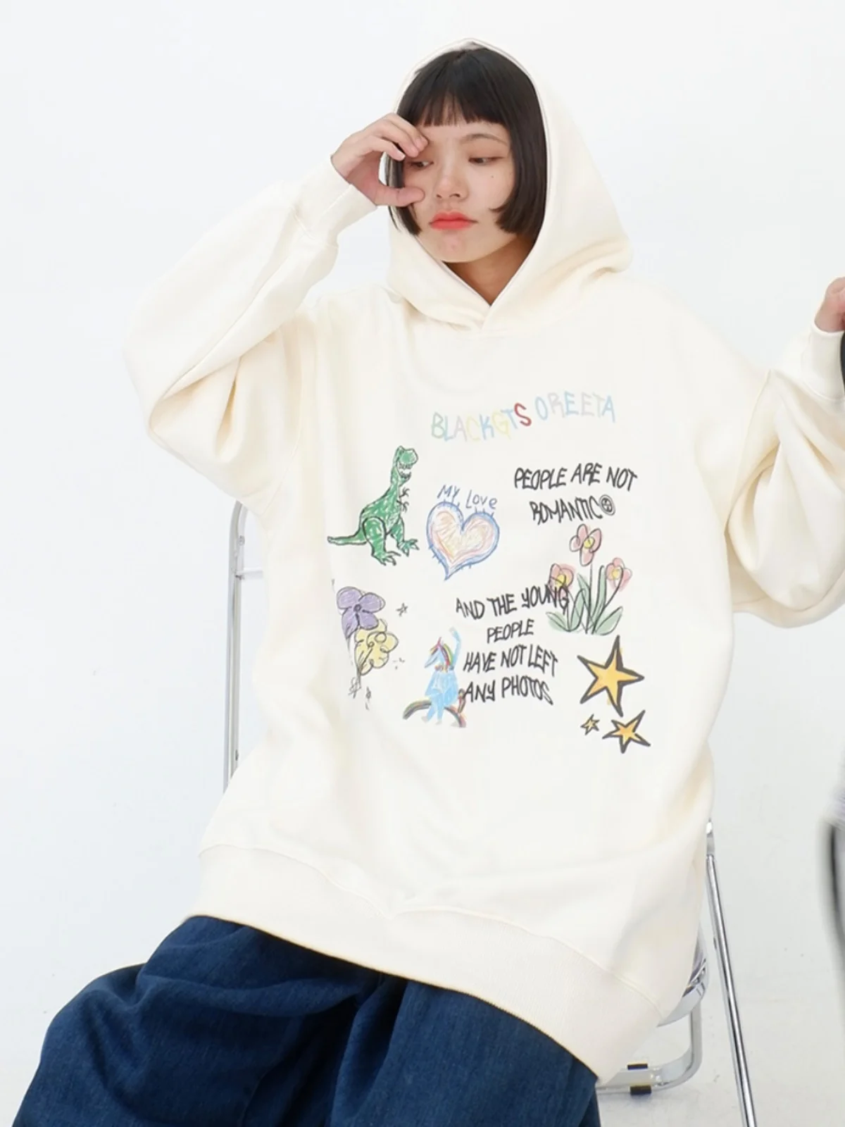Cartoon Graffiti Hooded Sweatshirt Women's 2023 Autumn/Winter Thickened Loose Pullovers bf Retro Top Fashion Hoodies
Cartoon Graffiti Hooded Sweatshirt Women's 2023 Autumn/Winter Thickened Loose Pullovers bf Retro Top Fashion Hoodies
