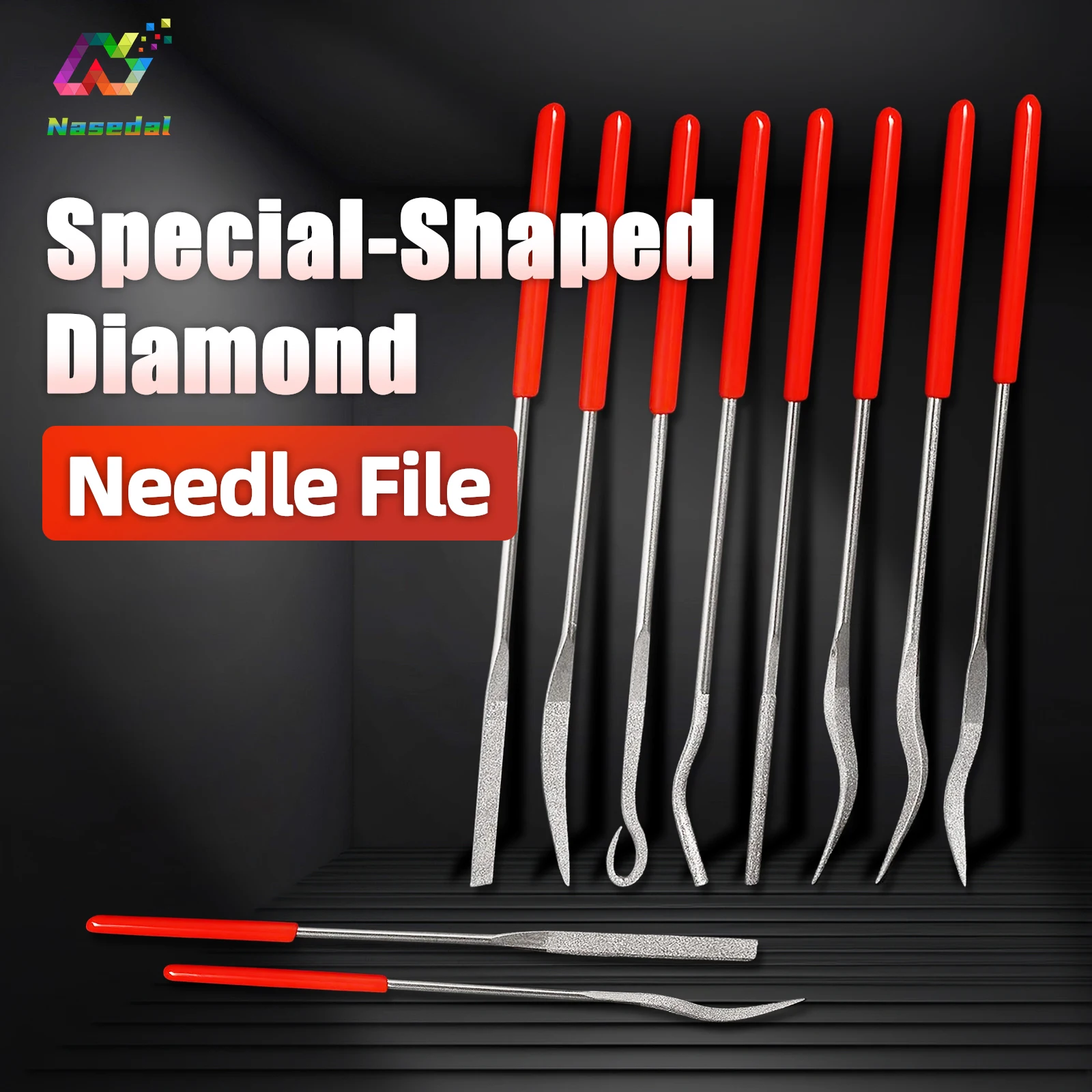Nasedal 10pcs Special-Shaped Diamond Needle File Set Rust Removal Wood Carving Tools for Gundam Model Sharpening Ceramic Jewelry
Nasedal 10pcs Special-Shaped Diamond Needle File Set Rust Removal Wood Carving Tools for Gundam Model Sharpening Ceramic Jewelry