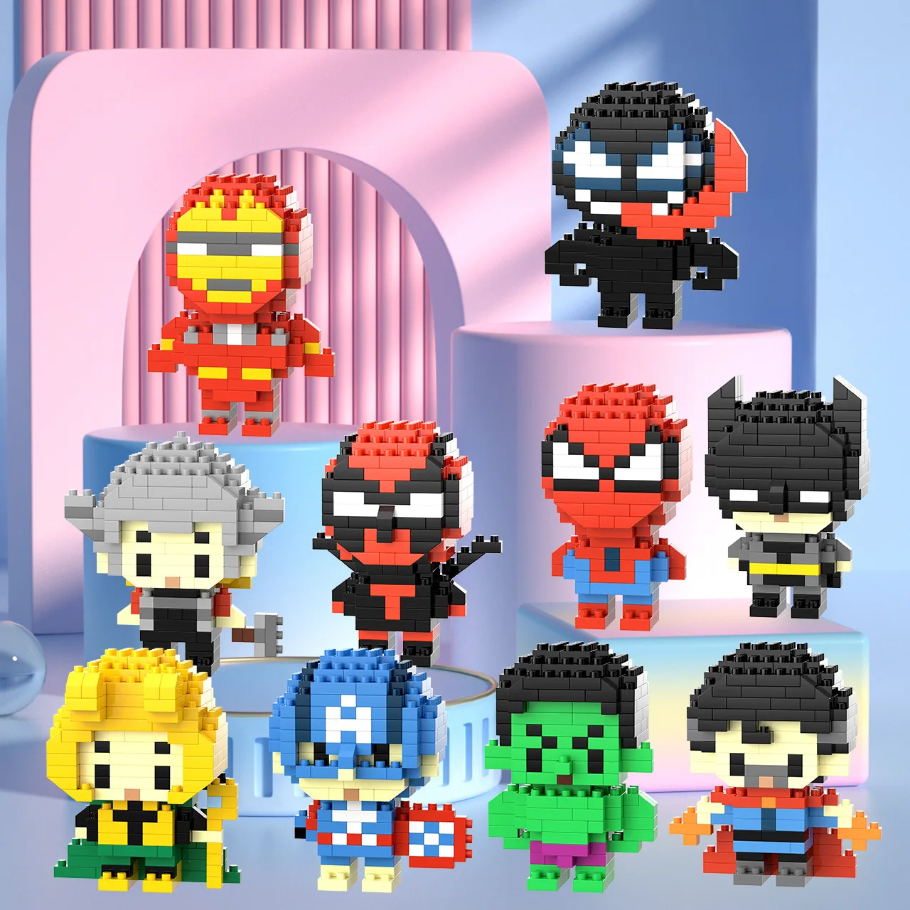 Marvel Spider-Man Building Blocks Deadpool Iron Man Hulk Animal Model Small Particles Assembled DIY Puzzle kids birthday gifts
Marvel Spider-Man Building Blocks Deadpool Iron Man Hulk Animal Model Small Particles Assembled DIY Puzzle kids birthday gifts