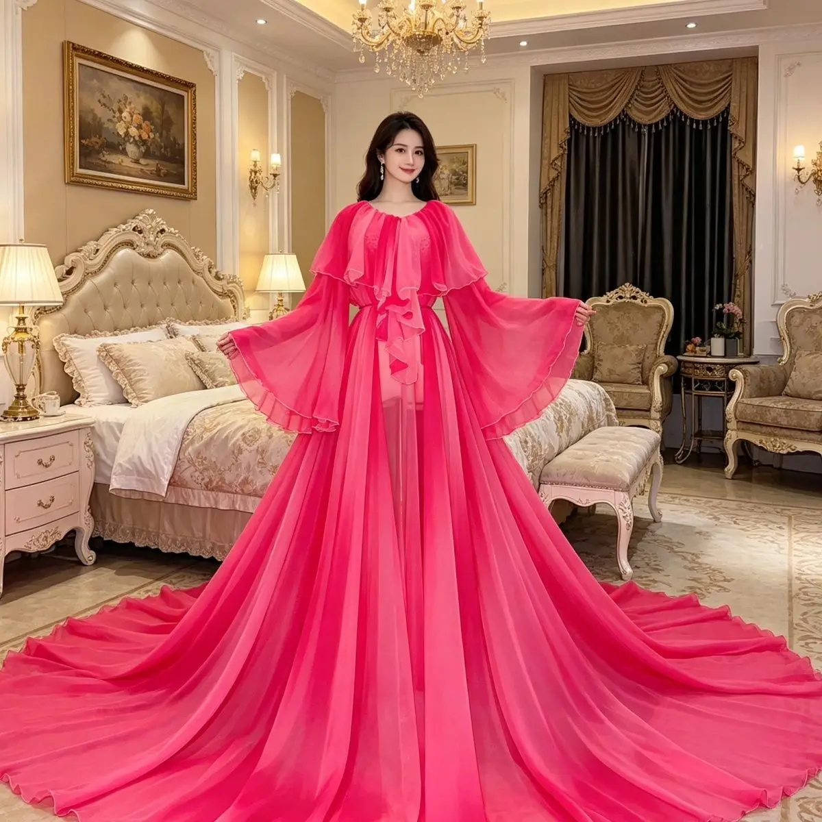 See Through Women Mesh Tulle Long Sleeve Dress Loose Maxi Dress Plus Size Sleeping Pajamas Robe
See Through Women Mesh Tulle Long Sleeve Dress Loose Maxi Dress Plus Size Sleeping Pajamas Robe
