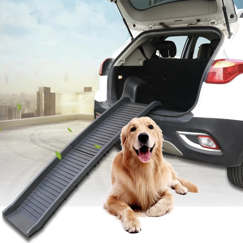 Pet Ramp For Cars, Foldable Dog Car Steps For Large Dogs, Non-Slip Extra Wide Vehicle Access Ramp With Side Rails
Pet Ramp For Cars, Foldable Dog Car Steps For Large Dogs, Non-Slip Extra Wide Vehicle Access Ramp With Side Rails