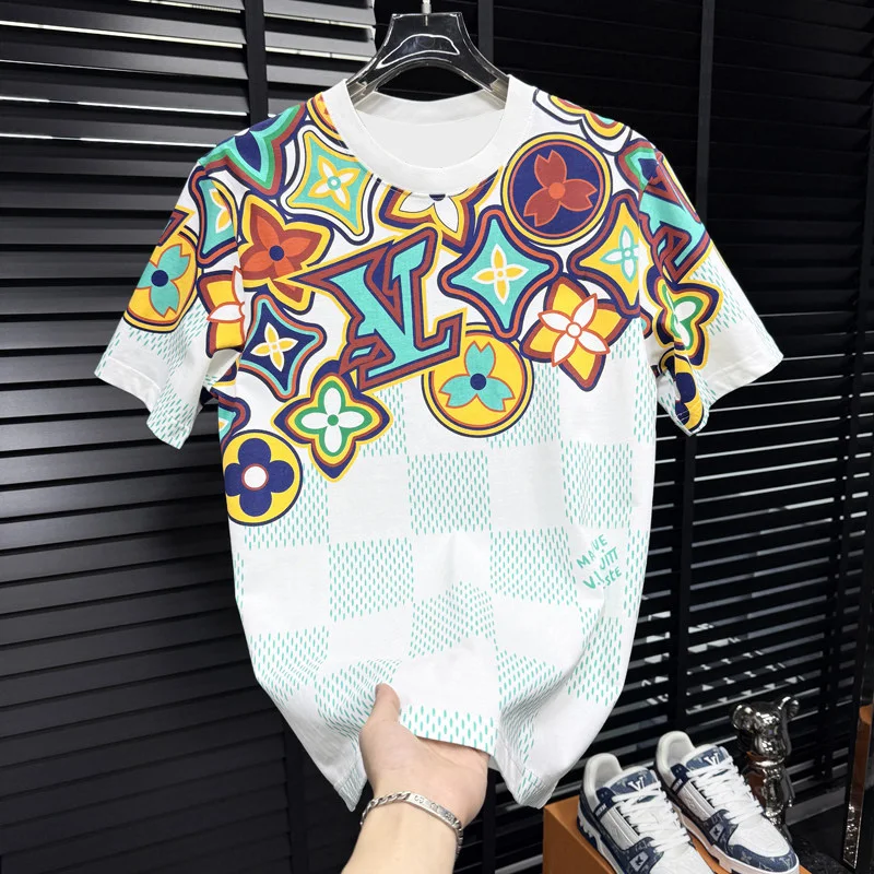 2026 New Style Men's Casual Trendy Fashion Short-Sleeved T-Shirt Classic Round-neck T-Shirt Colorful Print Letters Summer Shirt
2026 New Style Men's Casual Trendy Fashion Short-Sleeved T-Shirt Classic Round-neck T-Shirt Colorful Print Letters Summer Shirt