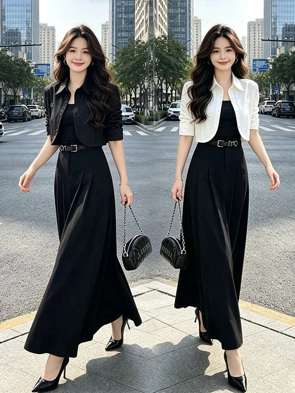 Elegant Short Sleeveless Blouse And High Waist Skirt Two Piece Set for Women Summer Fashion Casual Style Polyester Fiber
Elegant Short Sleeveless Blouse And High Waist Skirt Two Piece Set for Women Summer Fashion Casual Style Polyester Fiber