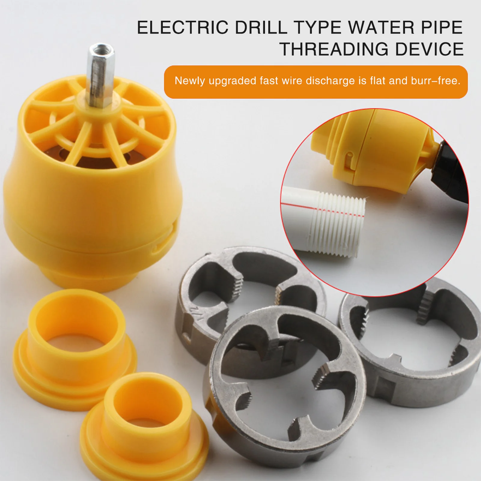 Pipe Threader Plumbing Tool Kit Plastic Pipe Tap Die Set Suitable for PVC Pipes Plastic Pipes
Pipe Threader Plumbing Tool Kit Plastic Pipe Tap Die Set Suitable for PVC Pipes Plastic Pipes