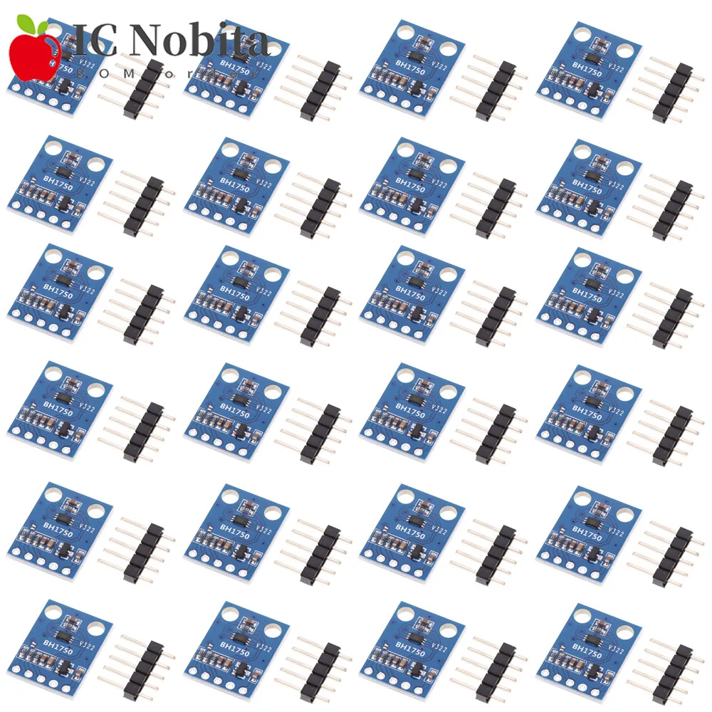 100PCS GY-302 BH1750FVI Digital Light Intensity Illuminance Sensor Module I2C Interface with Code for Arduino ESP32 ESP8266