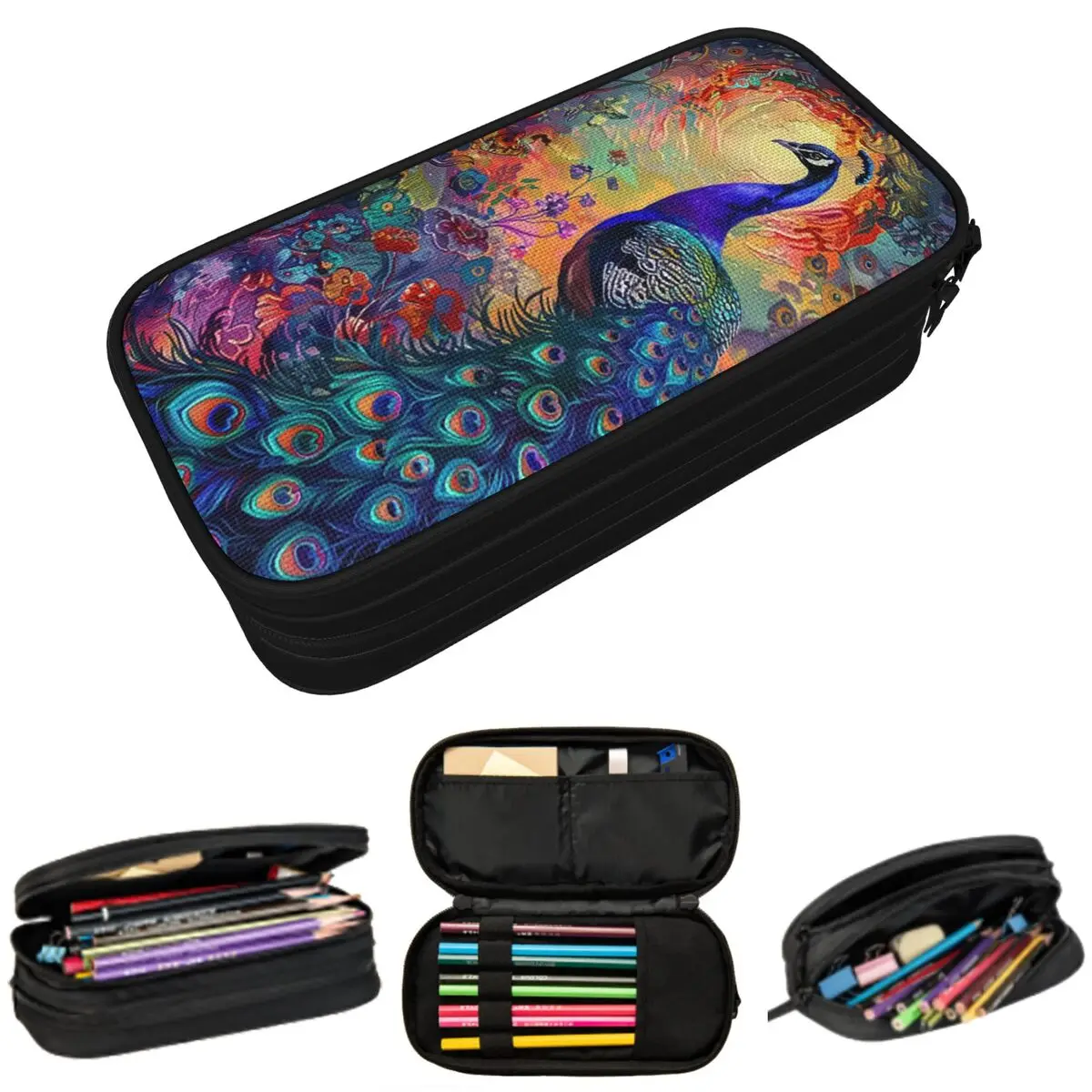 Peacock Colorful Peacock Illustration Pencil Case for Boys Girls Gifts Pen Box Pencil Bag Stationery Supplies Pen Holder Bag
Peacock Colorful Peacock Illustration Pencil Case for Boys Girls Gifts Pen Box Pencil Bag Stationery Supplies Pen Holder Bag