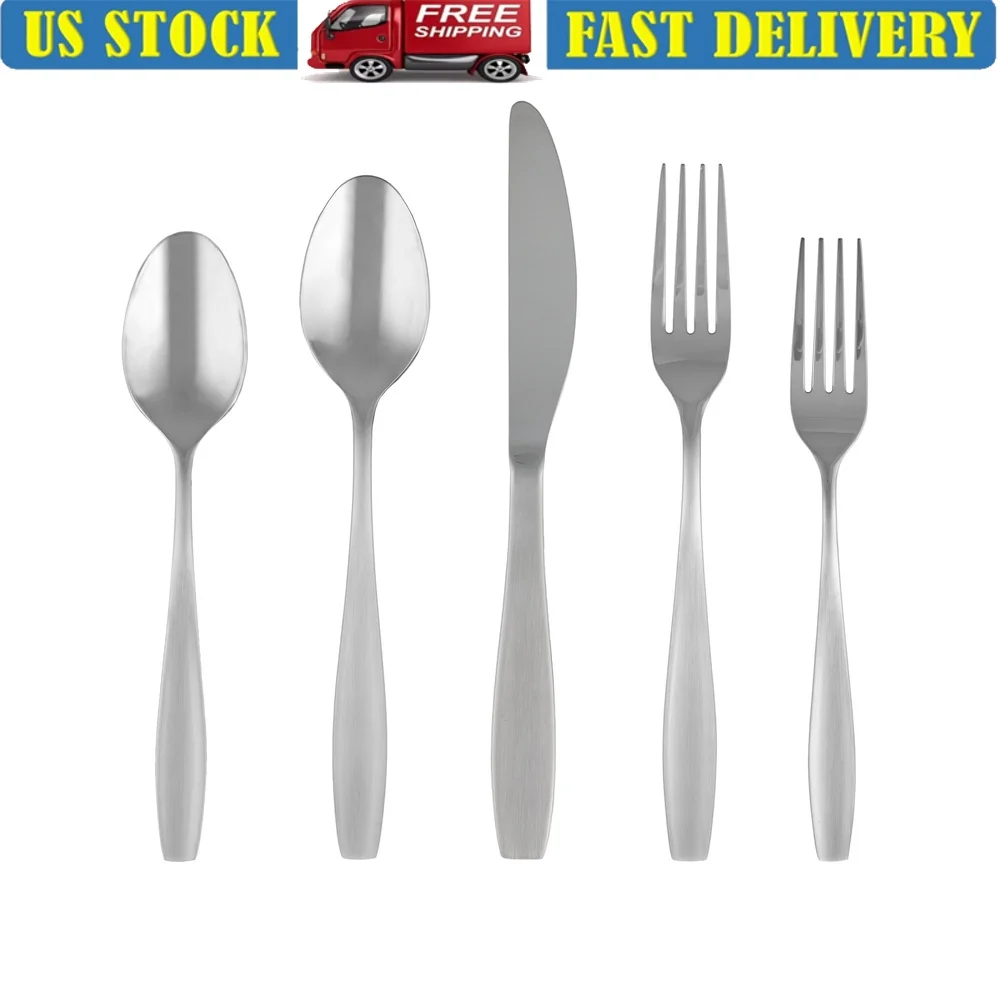 20 Piece Stainless Steel Flatware Set Service 4 Durable Satin Finish Dishwasher Safe Elegant Tableware Includes Forks Knives
20 Piece Stainless Steel Flatware Set Service 4 Durable Satin Finish Dishwasher Safe Elegant Tableware Includes Forks Knives