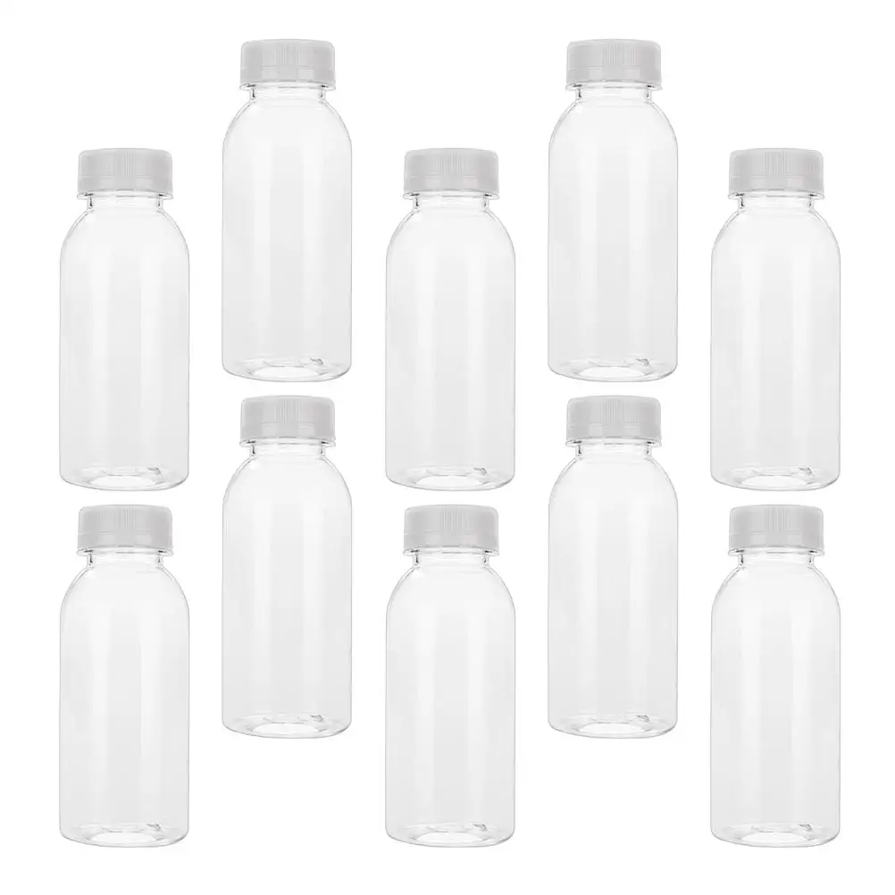 10pcs 200ml Beverage Bottles Plastic Juice Milk Containers Clear Clear Bottles With Lids Leakproof Caps Reusable Storage
10pcs 200ml Beverage Bottles Plastic Juice Milk Containers Clear Clear Bottles With Lids Leakproof Caps Reusable Storage